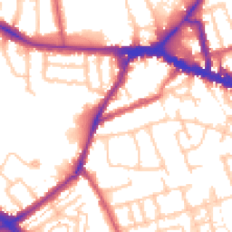 Daytime road noise heatmap for W3 8JF