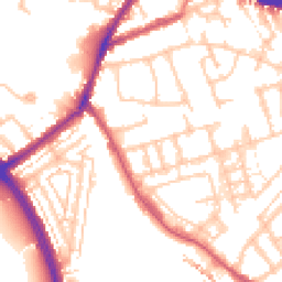 Daytime road noise heatmap for W3 8JQ
