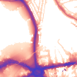 Daytime road noise heatmap for W3 8JU