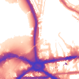 Daytime road noise heatmap for W3 8JX