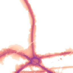 Night-time road noise heatmap for W3 8JX