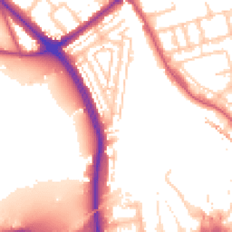 Daytime road noise heatmap for W3 8LS