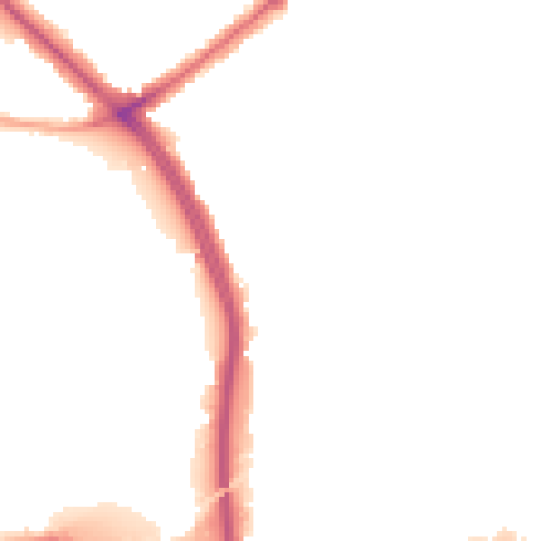 Night-time road noise heatmap for W3 8LS
