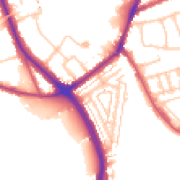 Daytime road noise heatmap for W3 8LW