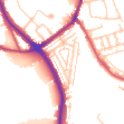 Daytime road noise heatmap for W3 8ND