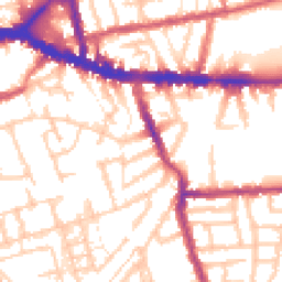 Daytime road noise heatmap for W3 8NH