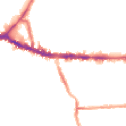 Night-time road noise heatmap for W3 8NW