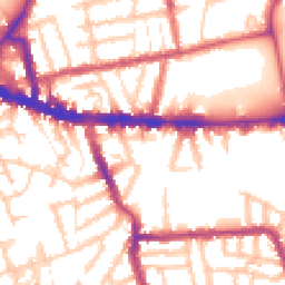 Daytime road noise heatmap for W3 8PD