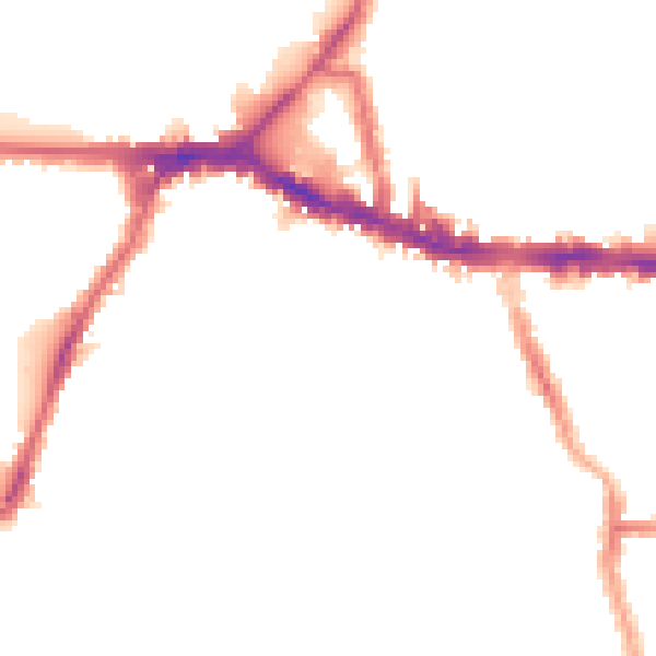 Night-time road noise heatmap for W3 8QA
