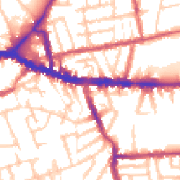 Daytime road noise heatmap for W3 8UH