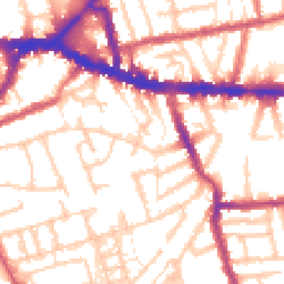 Daytime road noise heatmap for W3 8YH