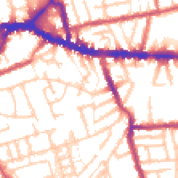 Daytime road noise heatmap for W3 8YN