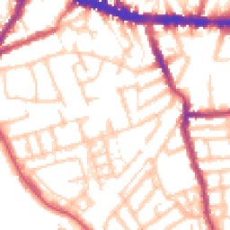 Daytime road noise heatmap for W3 8ZN