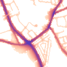 Daytime road noise heatmap for W3 9AE