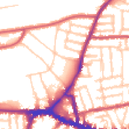 Daytime road noise heatmap for W3 9BG