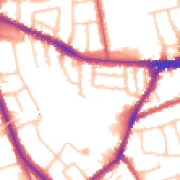 Daytime road noise heatmap for W3 9BW