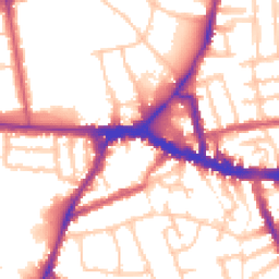 Daytime road noise heatmap for W3 9DB