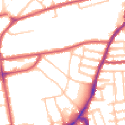 Daytime road noise heatmap for W3 9EG