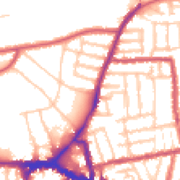 Daytime road noise heatmap for W3 9EZ