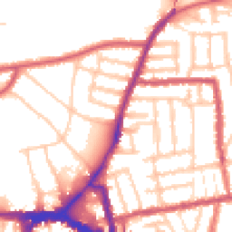 Daytime road noise heatmap for W3 9HS