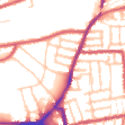 Daytime road noise heatmap for W3 9JE