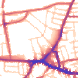 Daytime road noise heatmap for W3 9LG