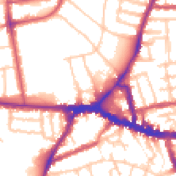 Daytime road noise heatmap for W3 9LJ
