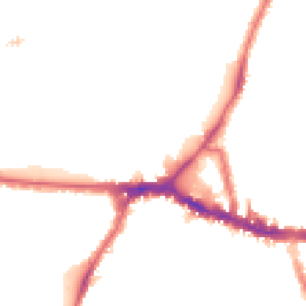 Night-time road noise heatmap for W3 9LJ