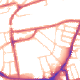Daytime road noise heatmap for W3 9LX