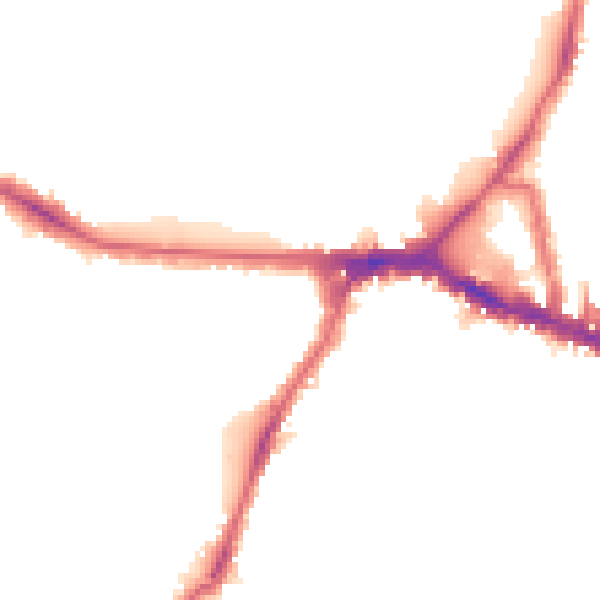 Night-time road noise heatmap for W3 9QY