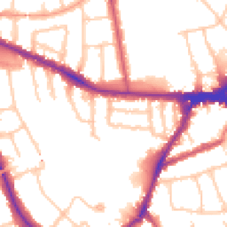 Daytime road noise heatmap for W3 9RE