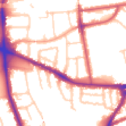 Daytime road noise heatmap for W3 9SW