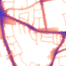 Daytime road noise heatmap for W3 9SZ