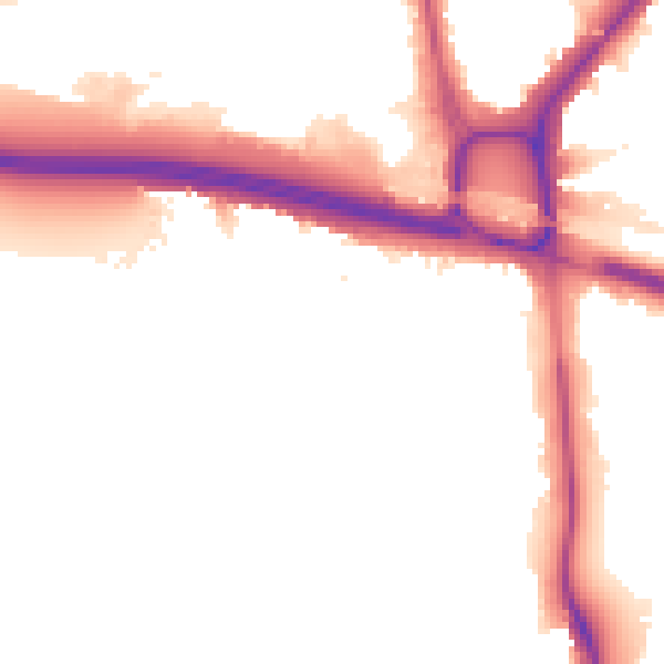 Night-time road noise heatmap for W5 1AA