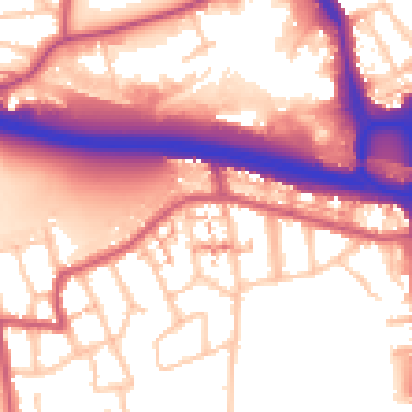 Daytime road noise heatmap for W5 1AF