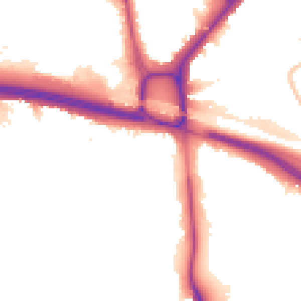 Night-time road noise heatmap for W5 1AJ