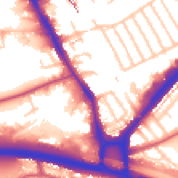 Daytime road noise heatmap for W5 1DX