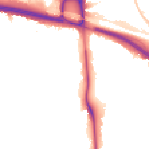 Night-time road noise heatmap for W5 1HF