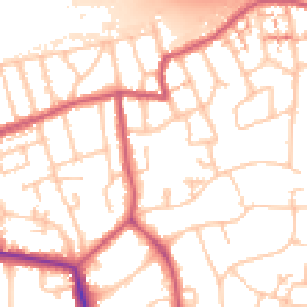 Daytime road noise heatmap for W5 1SP