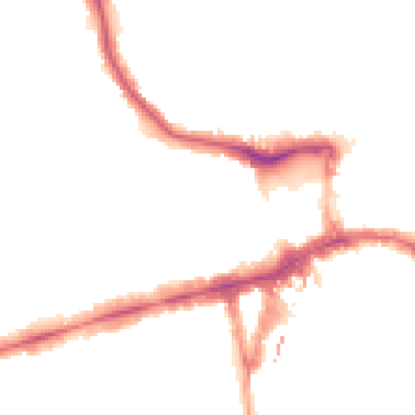 Night-time road noise heatmap for W5 2AD