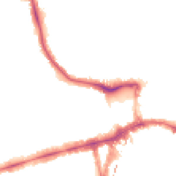 Night-time road noise heatmap for W5 2DL