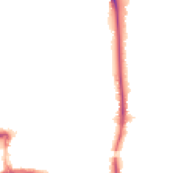 Night-time road noise heatmap for W5 2JD