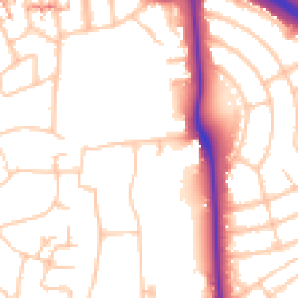 Daytime road noise heatmap for W5 2JL