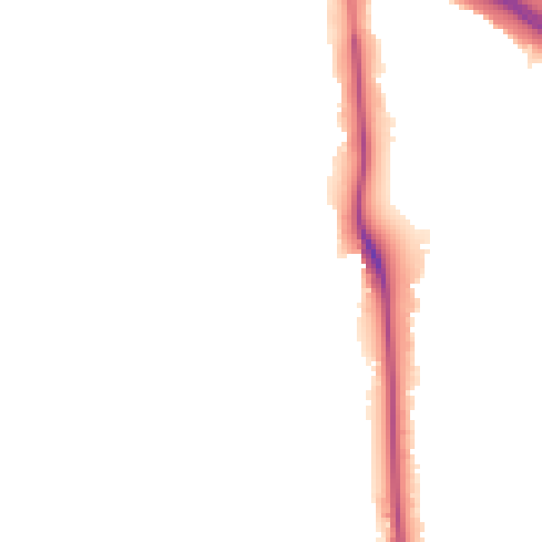 Night-time road noise heatmap for W5 2JL