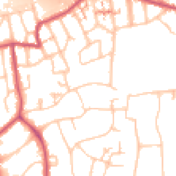 Daytime road noise heatmap for W5 2RB