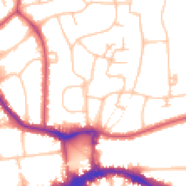 Daytime road noise heatmap for W5 2RL