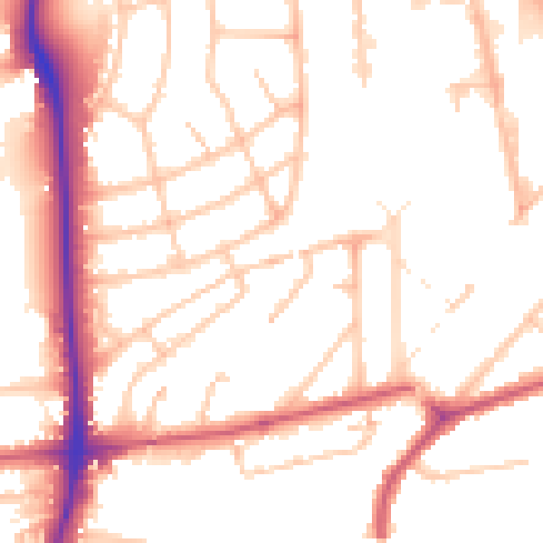 Daytime road noise heatmap for W5 3AG