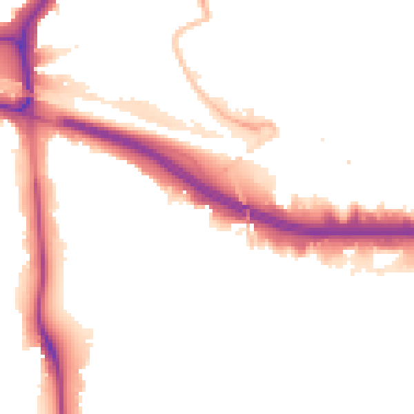 Night-time road noise heatmap for W5 3BQ