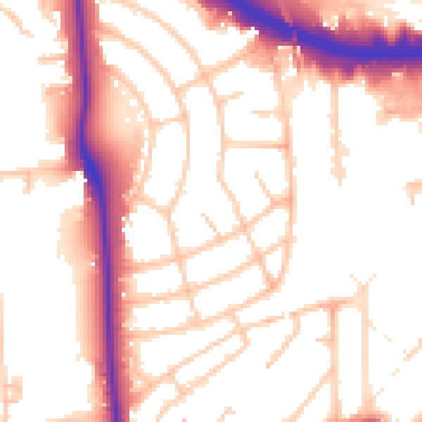 Daytime road noise heatmap for W5 3EE