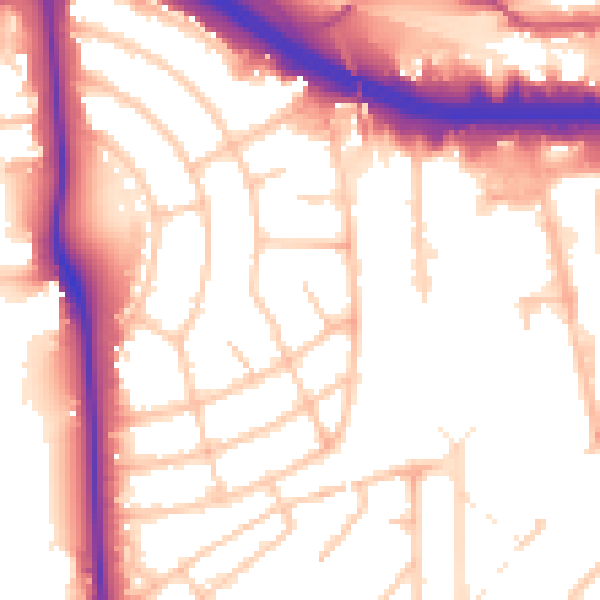 Daytime road noise heatmap for W5 3EF